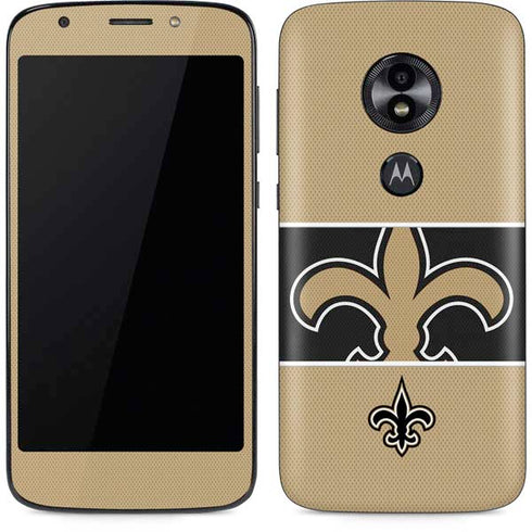 NFL New Orleans Saints Zone Block Moto E5 Play Skin